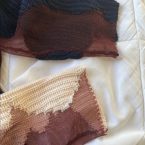 Hanifa Yellow and Blue Long Sleeve Bodycon Dress - Picture 8 of 16